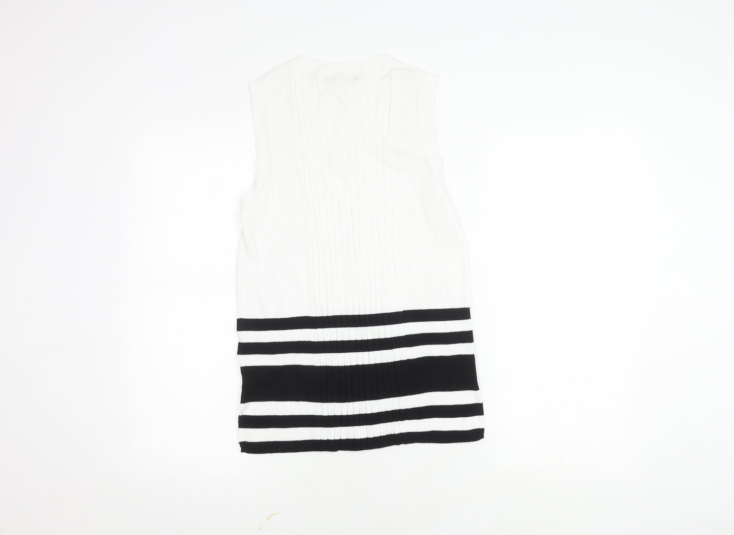 Marks and Spencer Women's Black White Sleeveless Top