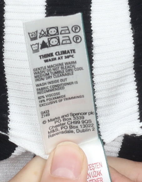 Marks and Spencer Women's Black White Sleeveless Top