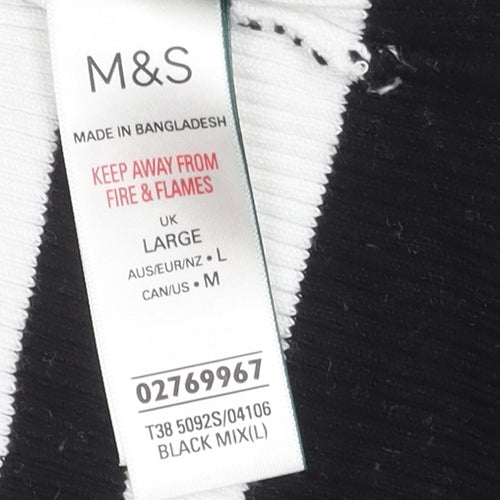 Marks and Spencer Women's Black White Sleeveless Top