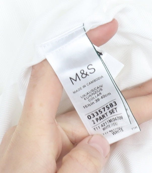 Marks and Spencer Men's White Dress Shirt Regular Fit