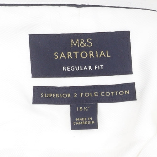 Marks and Spencer Men's White Dress Shirt Regular Fit