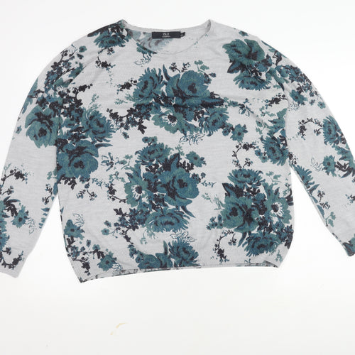 ISLE Women's Floral Multicoloured Jumper, Size L