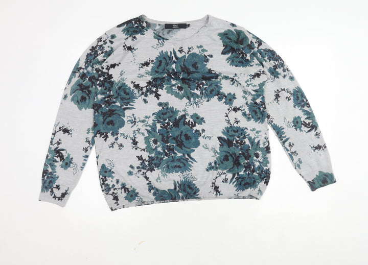 ISLE Women's Floral Multicoloured Jumper, Size L
