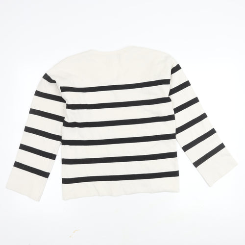 Marks and Spencer Women's Black Striped Pullover Jumper