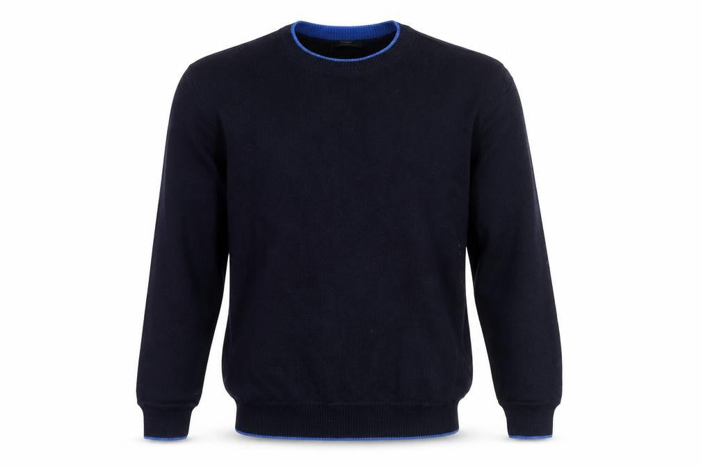 Front view of Marks & Spencer Men's Black Wool Pullover L