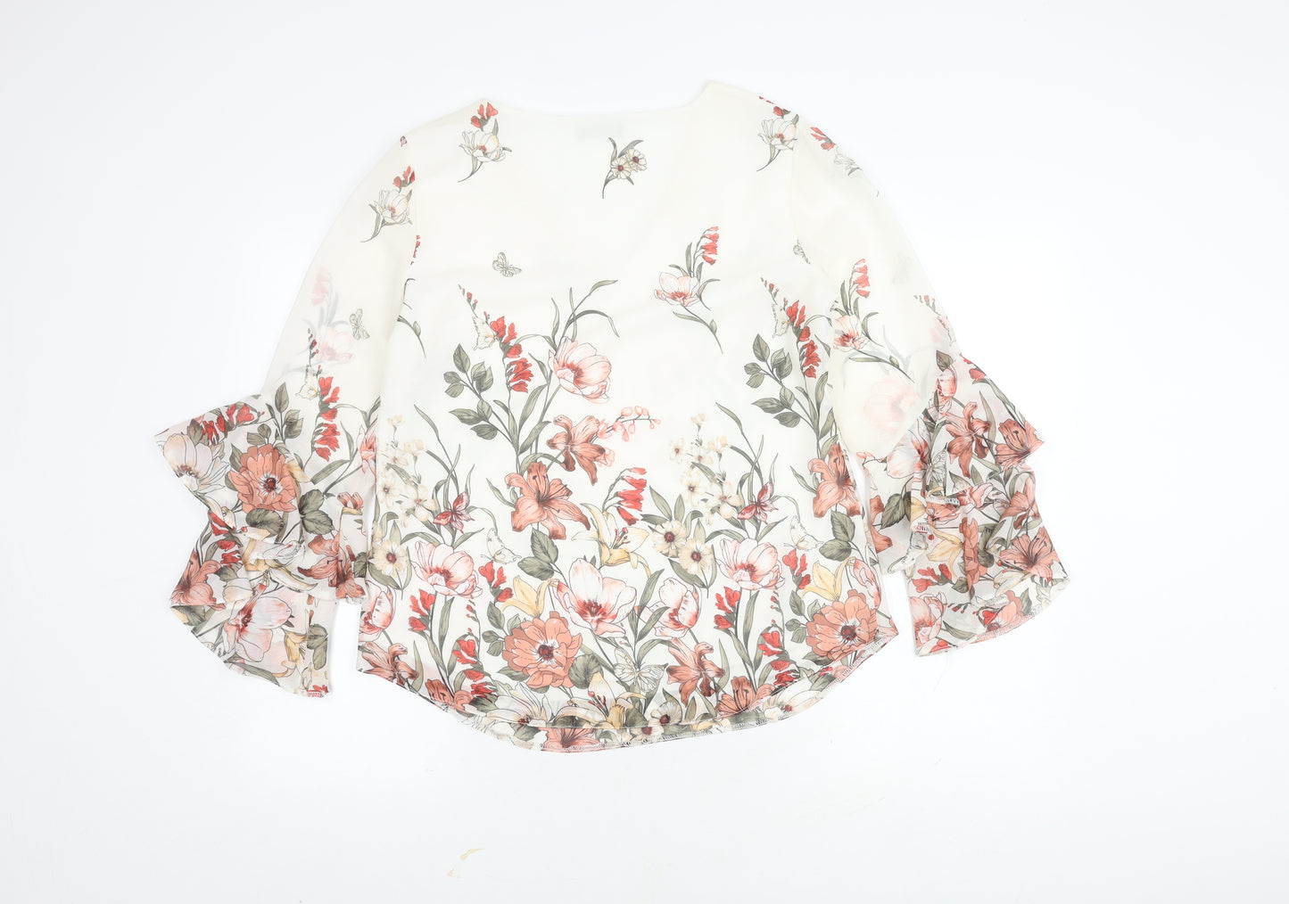 Wallis Women's Multicoloured Floral Tunic Blouse Size 10