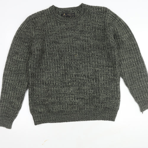 Label Lab Men's Grey Knit Chunky Pullover Jumper M