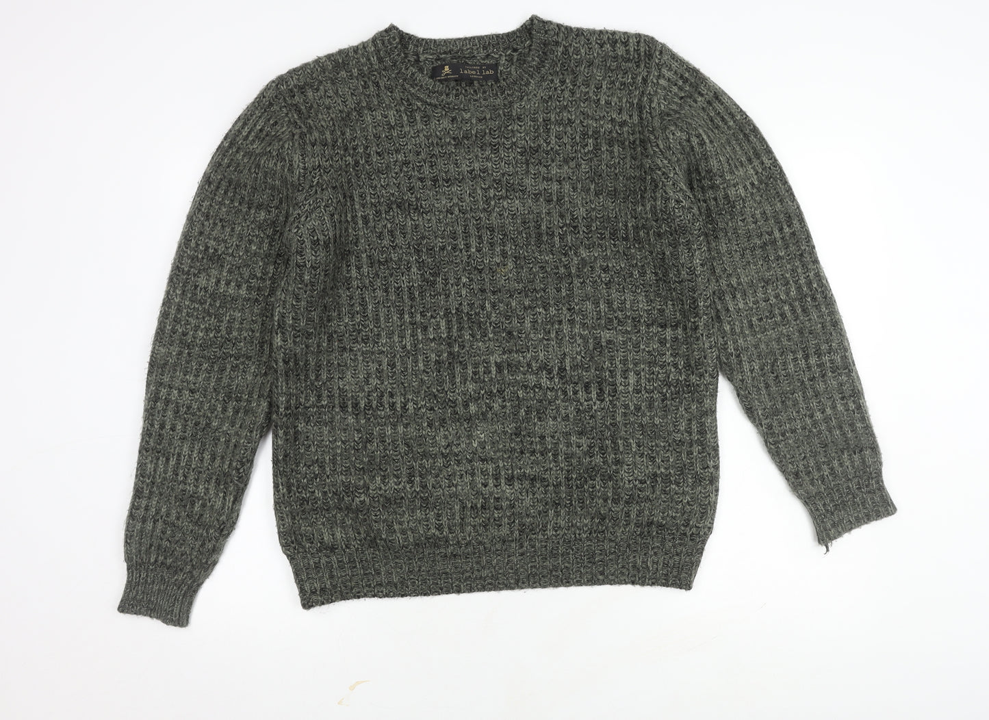 Label Lab Men's Grey Knit Chunky Pullover Jumper M