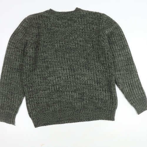 Label Lab Men's Grey Knit Chunky Pullover Jumper M