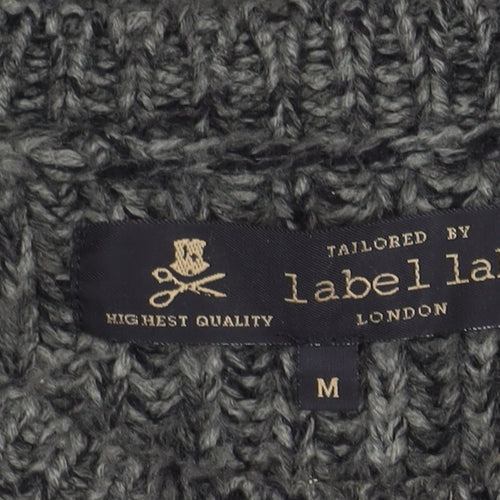 Label Lab Men's Grey Knit Chunky Pullover Jumper M
