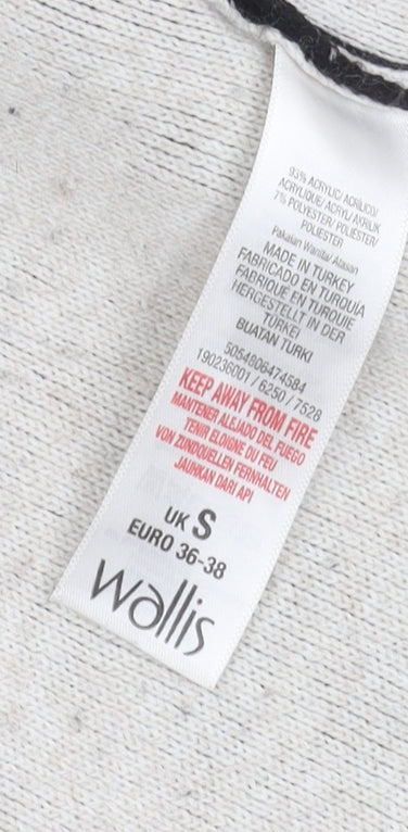 Wallis Women's Black Cardigan, Size S - Acrylic Knit