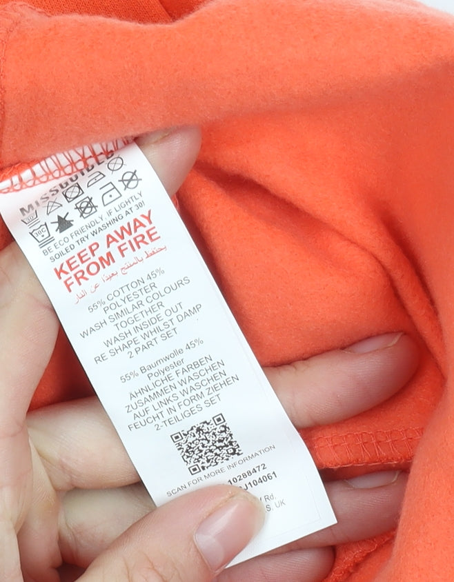 Missguided Women's Orange Jogger Trousers Size 12