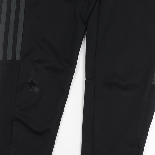 Adidas Boys' Black Track Pants 9-10Y Sportswear