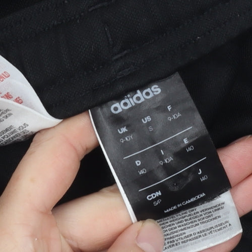 Adidas Boys' Black Track Pants 9-10Y Sportswear