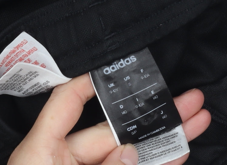 Adidas Boys' Black Track Pants 9-10Y Sportswear