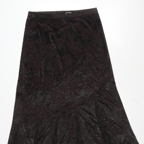 Marks and Spencer Women's Black Floral Long Skirt Size 18