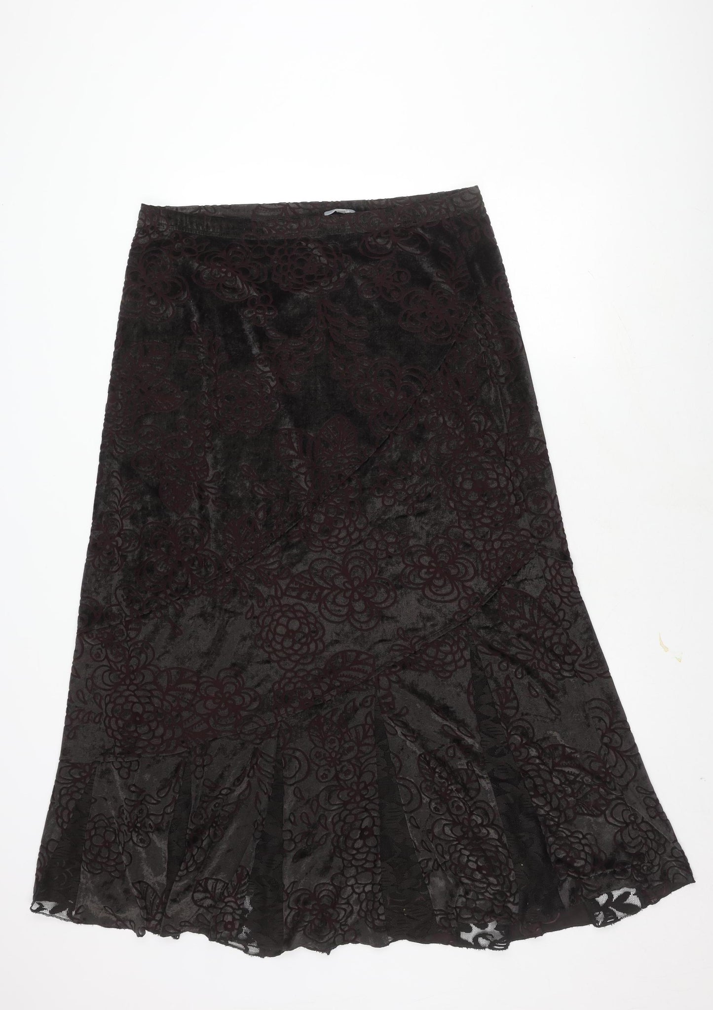 Marks and Spencer Women's Black Floral Long Skirt Size 18