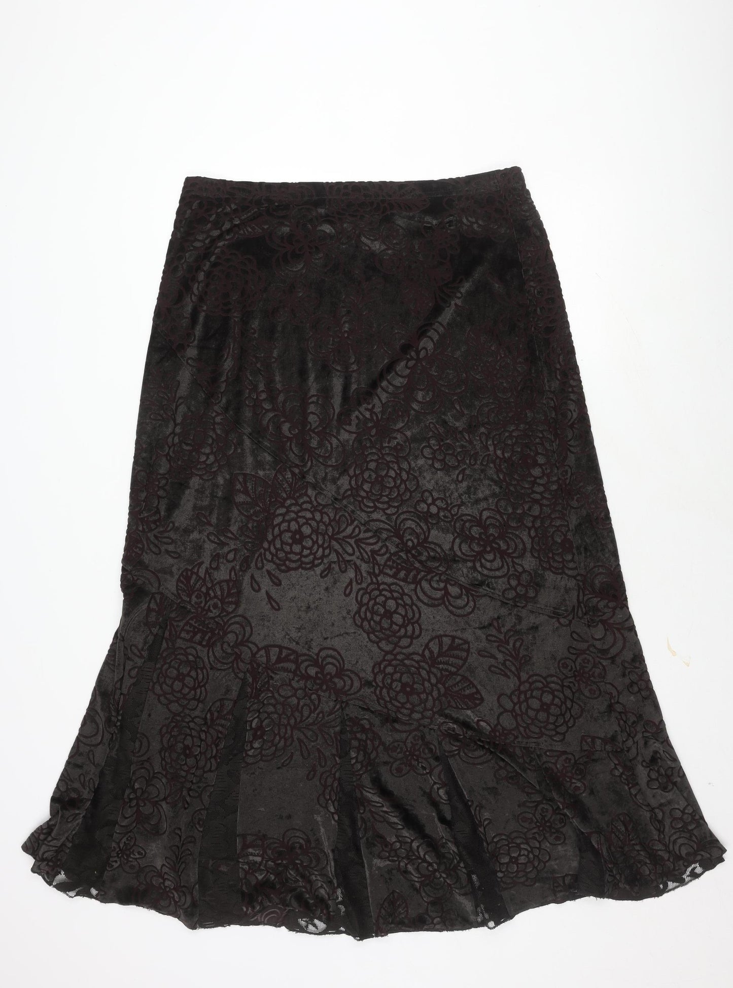 Marks and Spencer Women's Black Floral Long Skirt Size 18