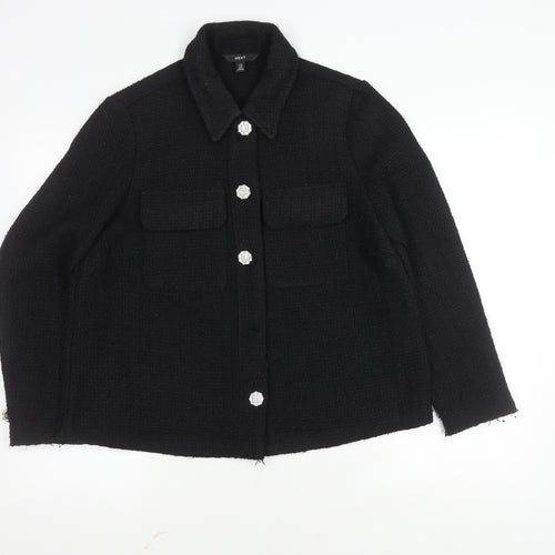 Next Women's Black Tweed Jacket UK 14