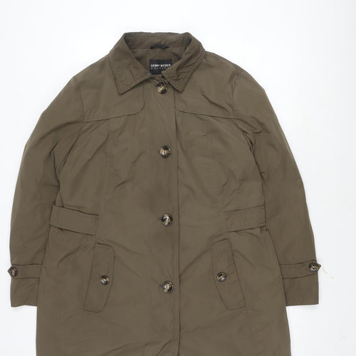 Gerry Weber Men's Green Coat Size 46 Belted