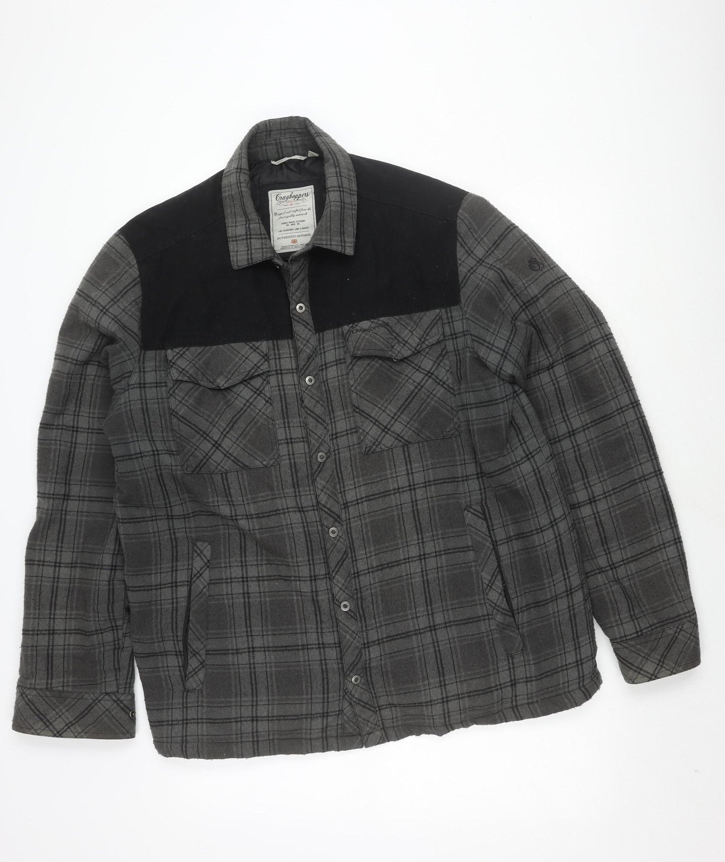Craghoppers Men's Grey XL Wool Plaid Jacket Casual