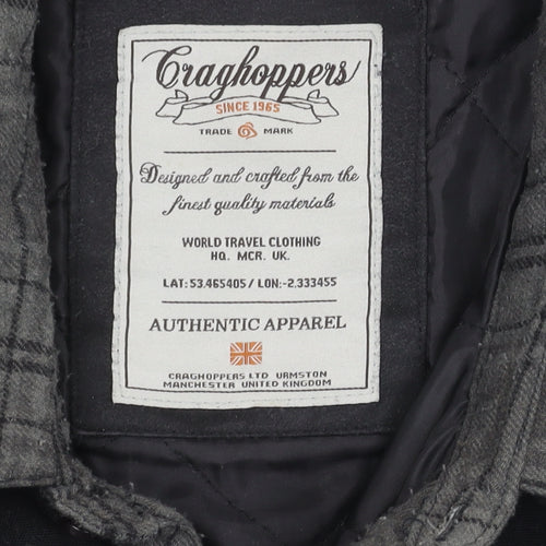 Craghoppers Men's Grey XL Wool Plaid Jacket Casual