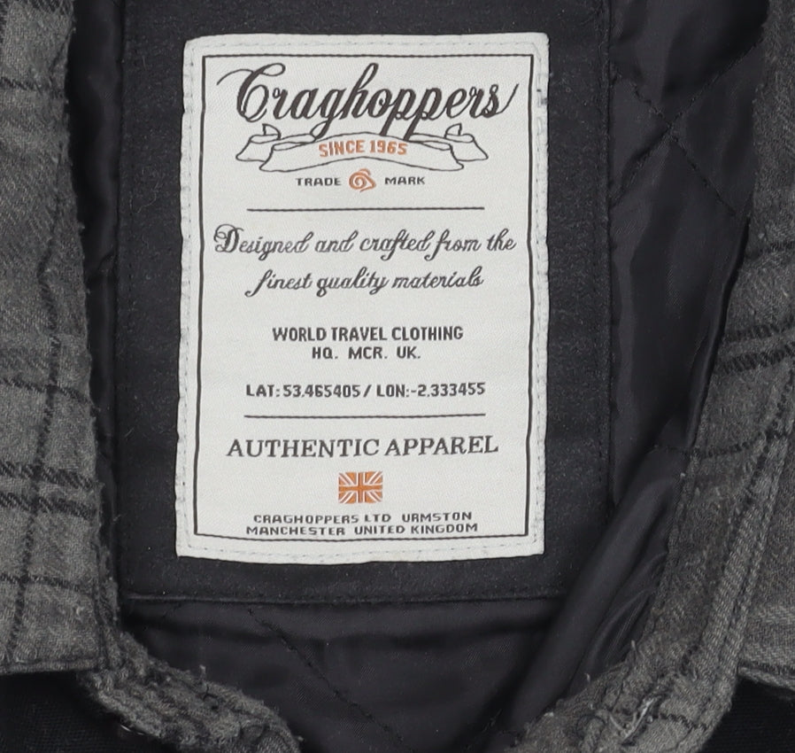 Craghoppers Men's Grey XL Wool Plaid Jacket Casual