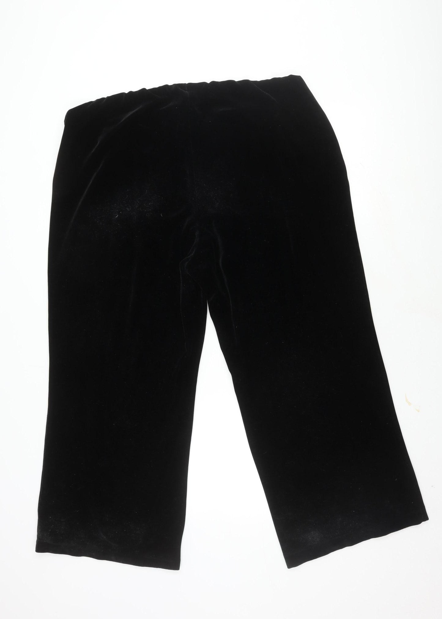Marks and Spencer Women's Black Velvet Trousers, Size 22