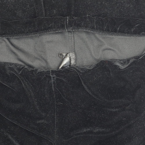Marks and Spencer Women's Black Velvet Trousers, Size 22