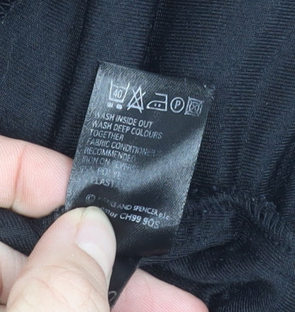 Marks and Spencer Women's Black Velvet Trousers, Size 22