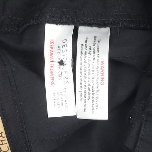 Debenhams Men's Black Regular Fit Trousers