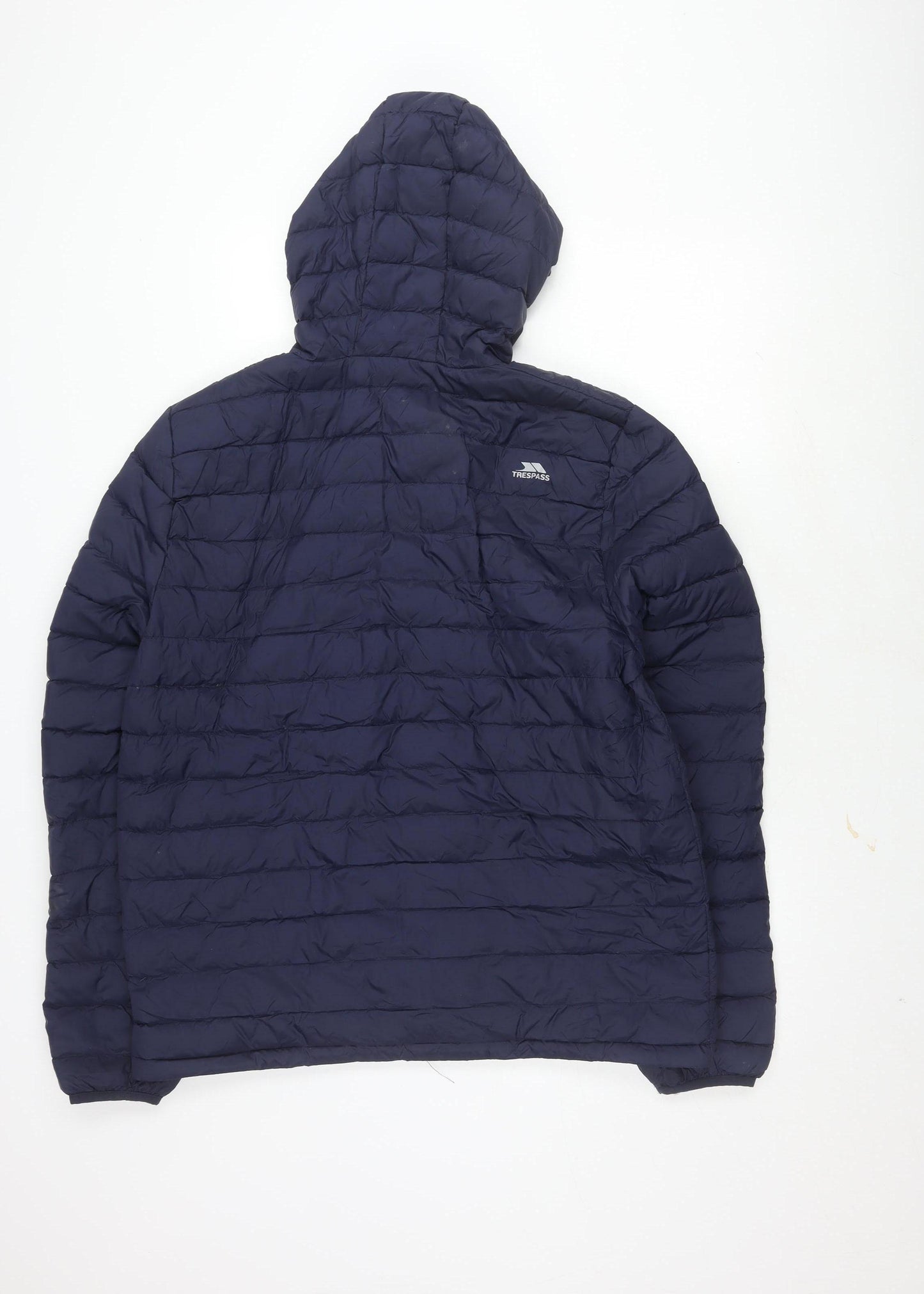 Trespass Men's Navy Puffer Jacket L Hooded Casual