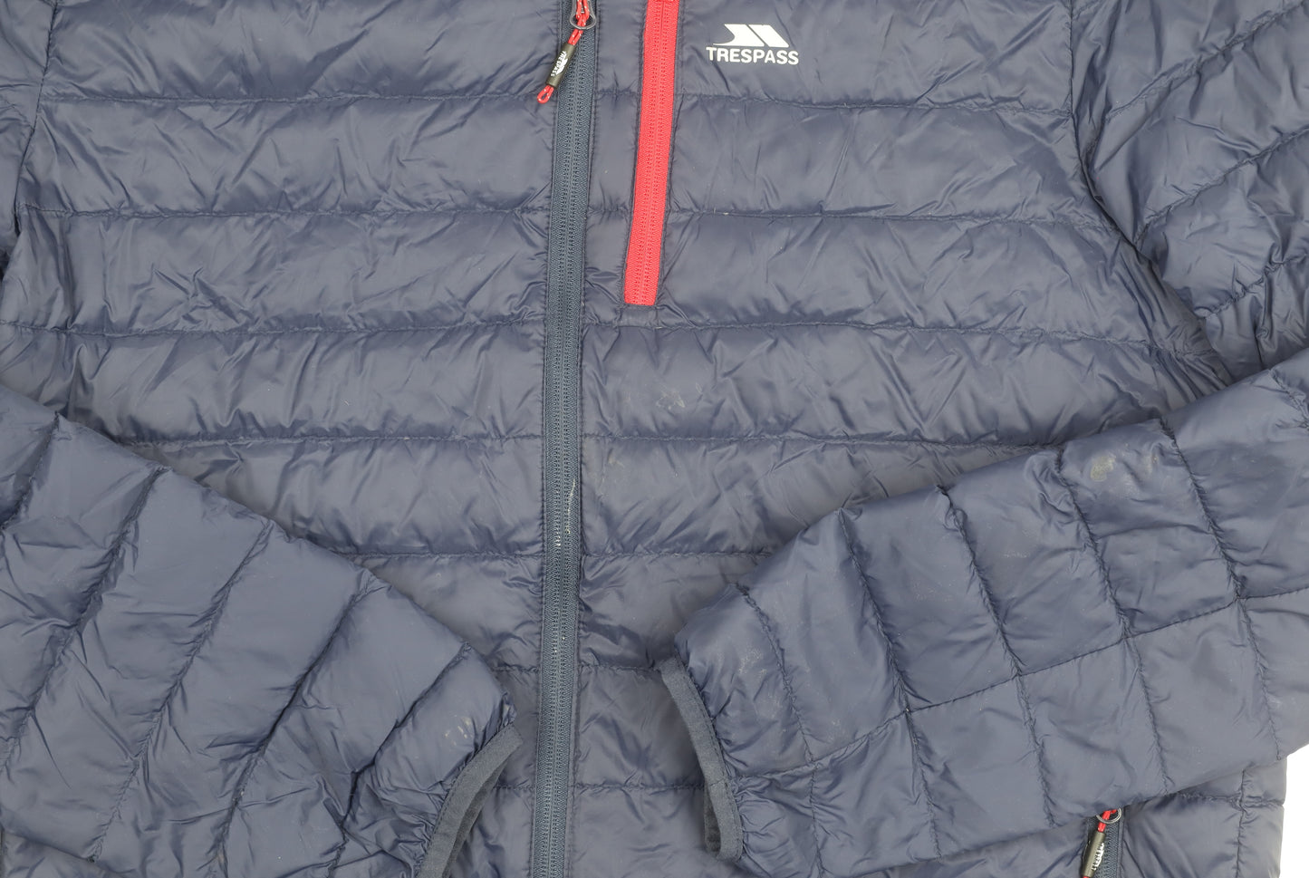 Trespass Men's Navy Puffer Jacket L Hooded Casual