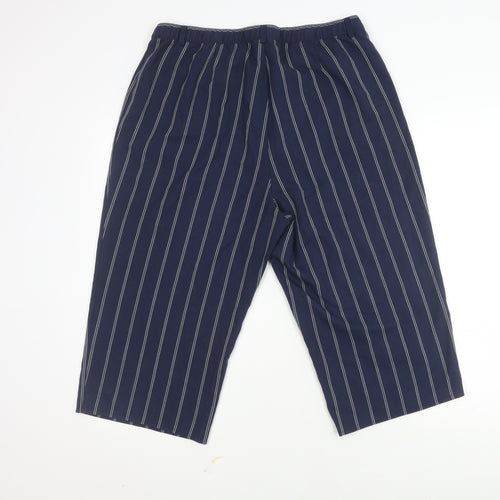 Damart Women's Blue Striped Trousers Size 18
