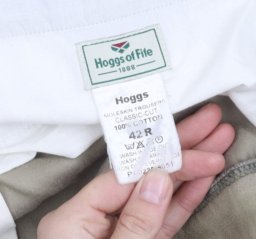 Hoggs of Fife Men's Beige Cotton Trousers 42 R Classic