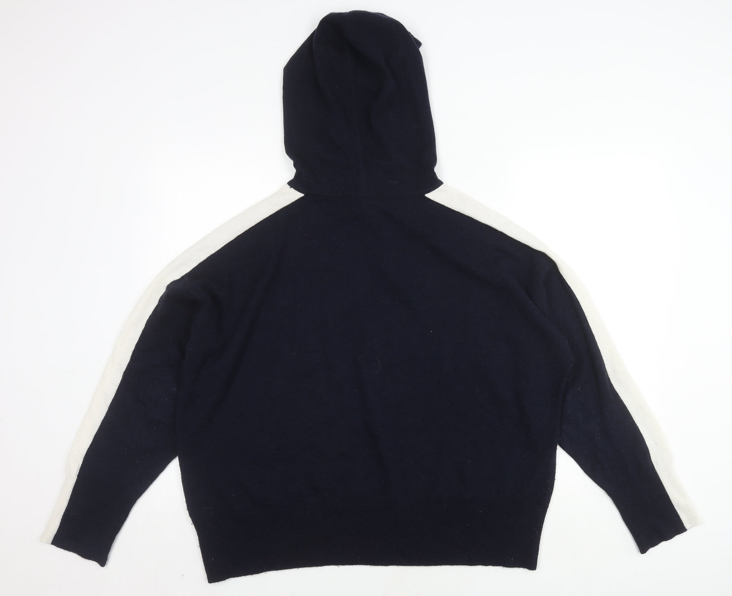 The White Company Women's Blue XL Wool Knit Hoodie