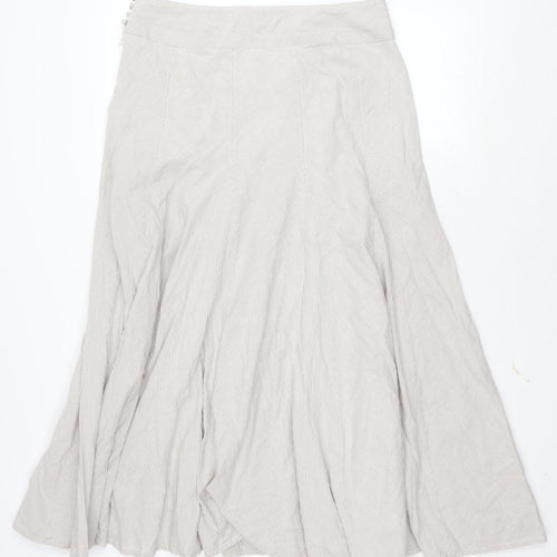 Monsoon Women's Ivory Pleated Skirt Size 14