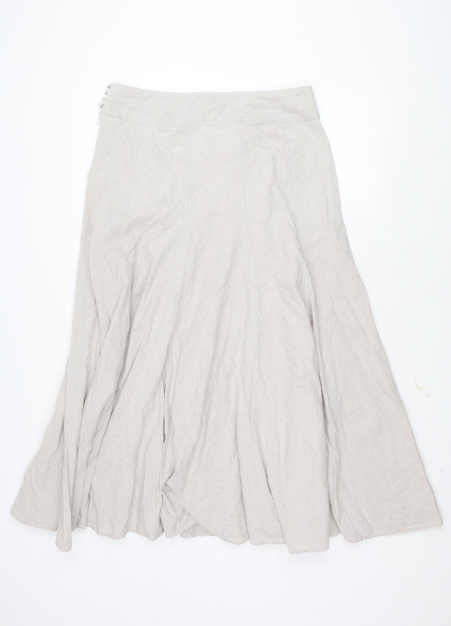 Monsoon Women's Ivory Pleated Skirt Size 14