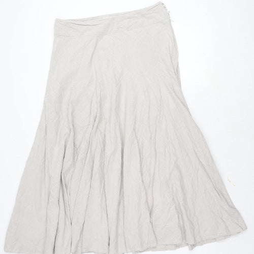 Monsoon Women's Ivory Pleated Skirt Size 14