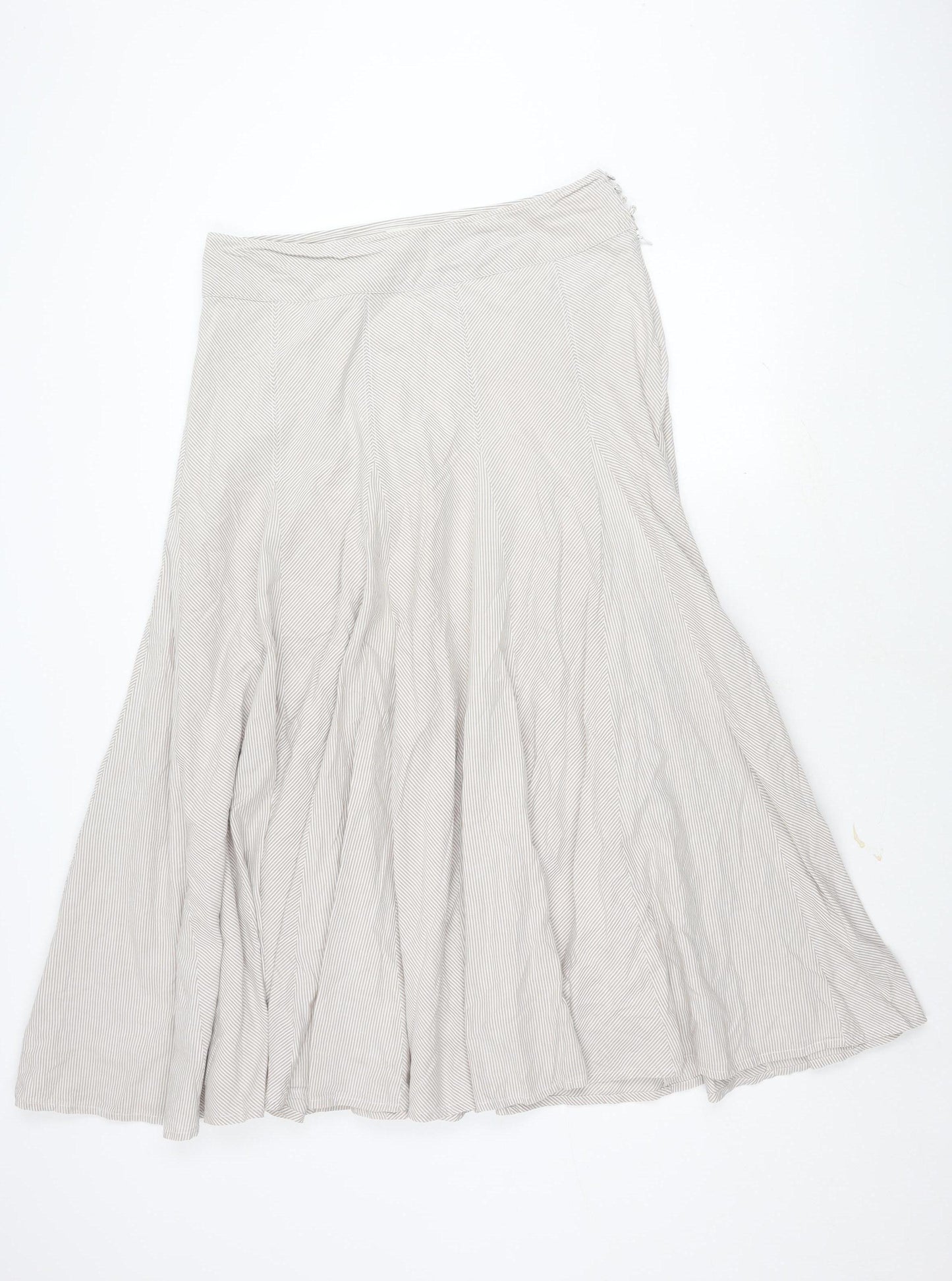 Monsoon Women's Ivory Pleated Skirt Size 14