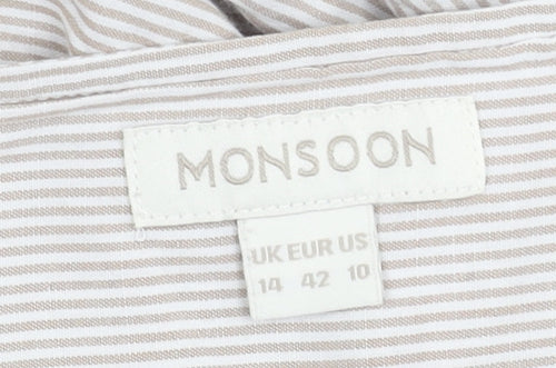 Monsoon Women's Ivory Pleated Skirt Size 14