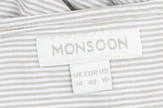 Monsoon Women's Ivory Pleated Skirt Size 14