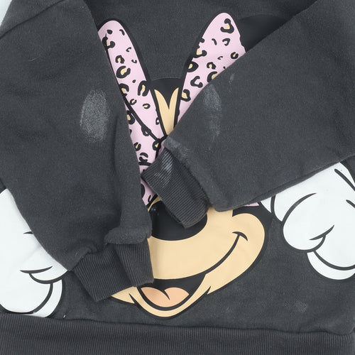 Disney at Primark Girls Black Minnie Mouse Sweatshirt 3-4Y
