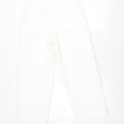 Marks and Spencer Women's White Cropped Trousers, Size 10