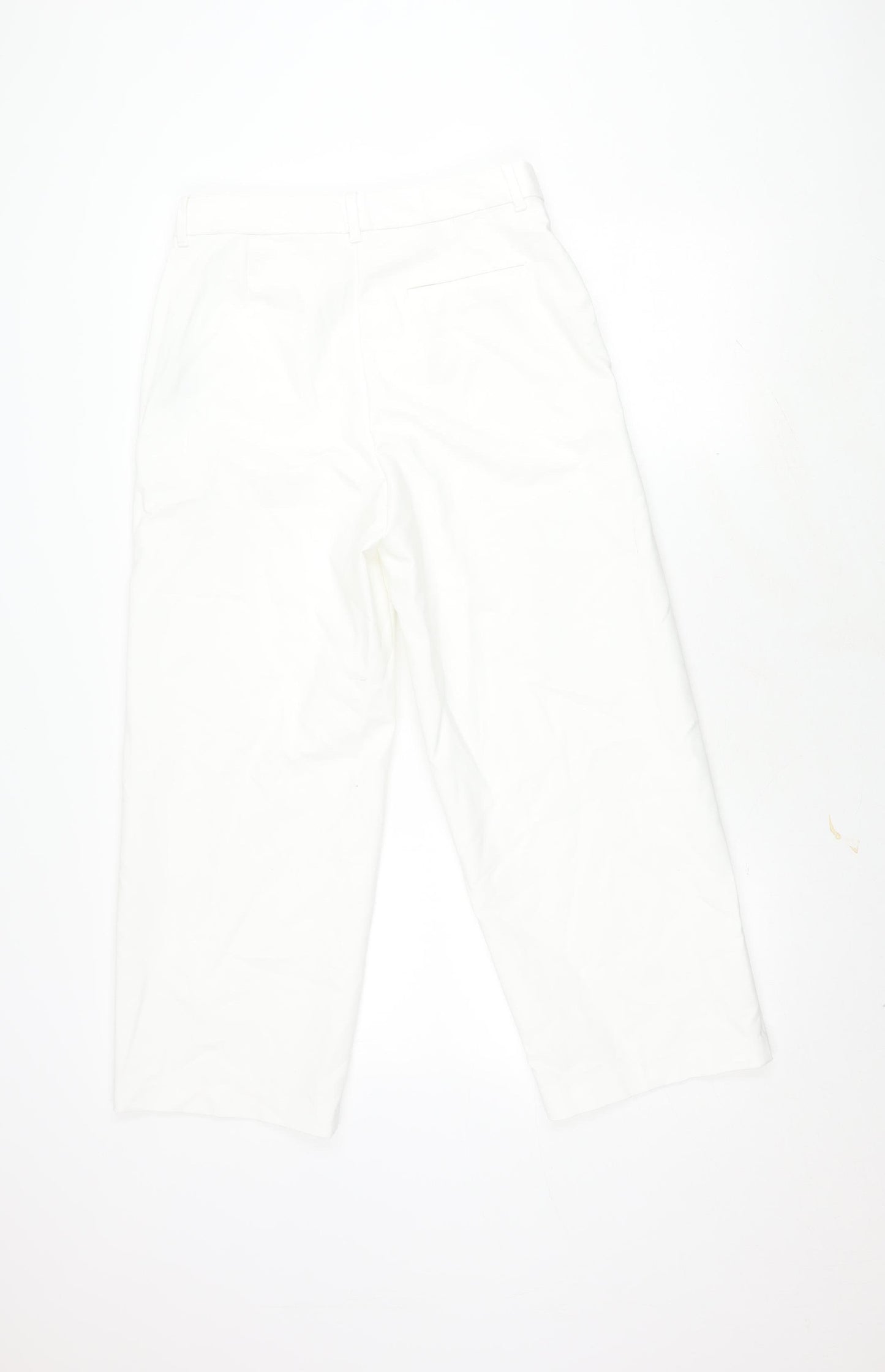 Marks and Spencer Women's White Cropped Trousers, Size 10