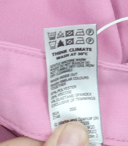 Marks and Spencer Pink Regular Fit Trousers Size 20