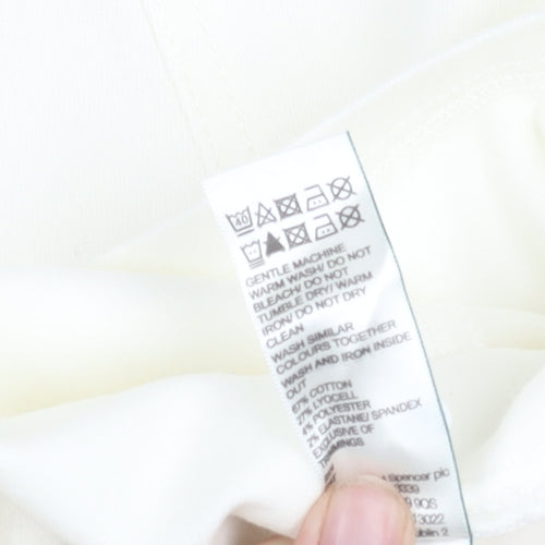 Marks and Spencer Women's White Skirt, Size 16