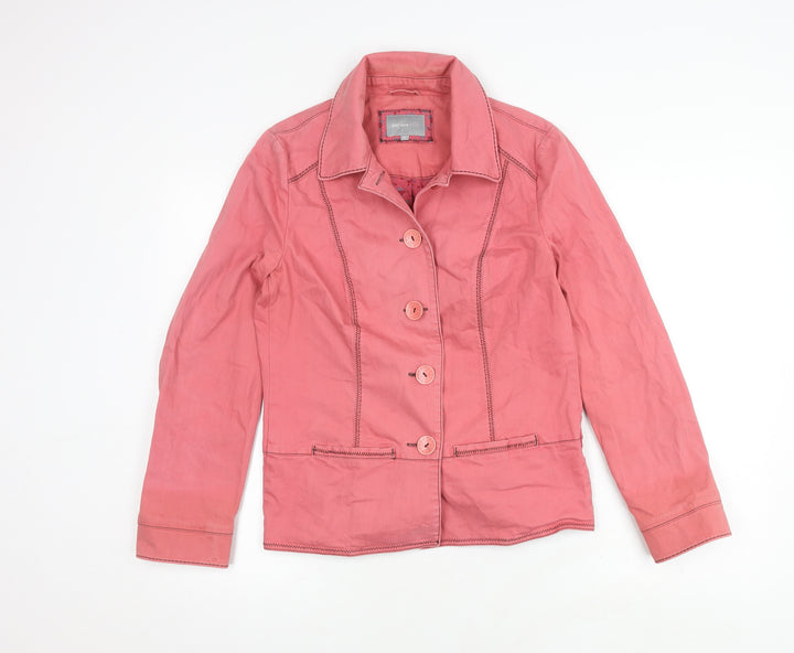 Per Una Pink Women's Regular Fit Cotton Linen Jacket
