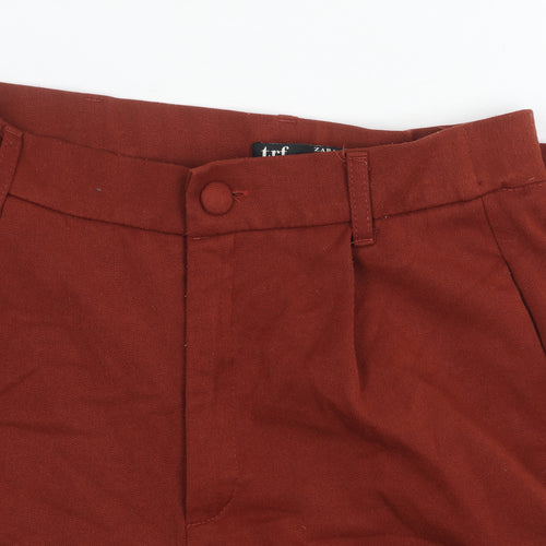 Zara Women’s Red Straight Leg Trousers - Size S