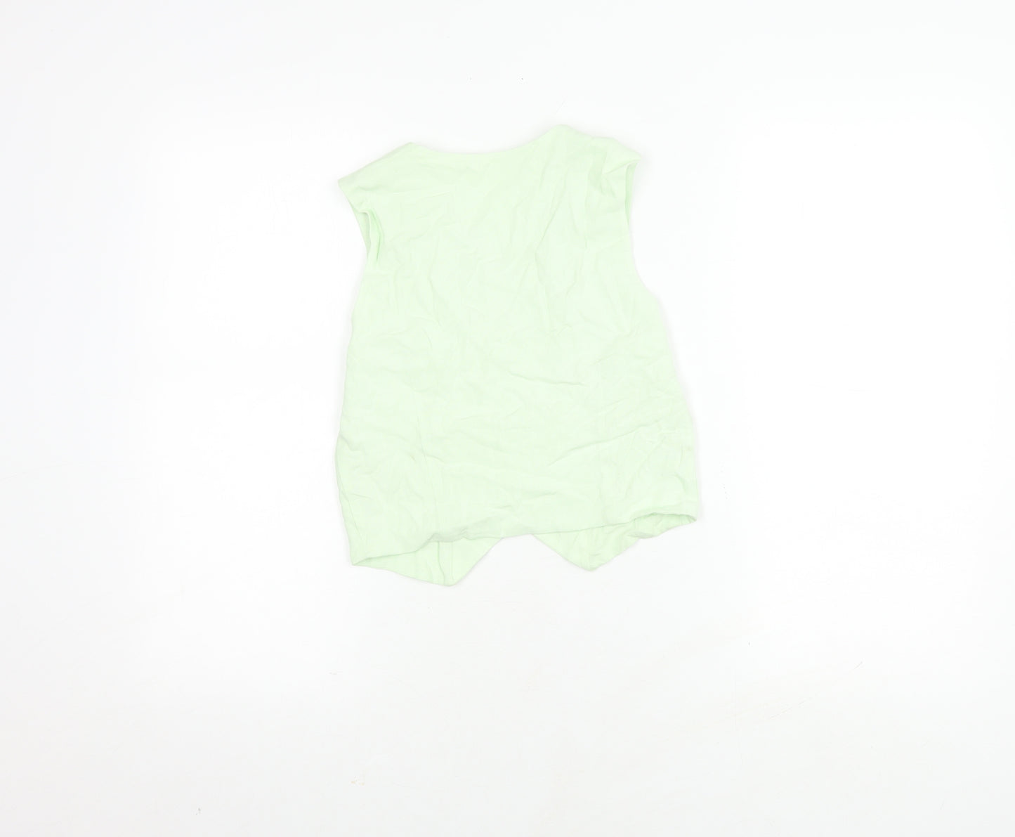 Marks and Spencer Girls Green Sleeveless Blouse 11-12 Years